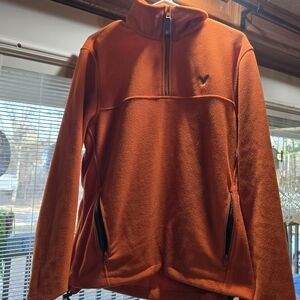 American Eeagle Orange Quarter-Zip Fleece Pullover